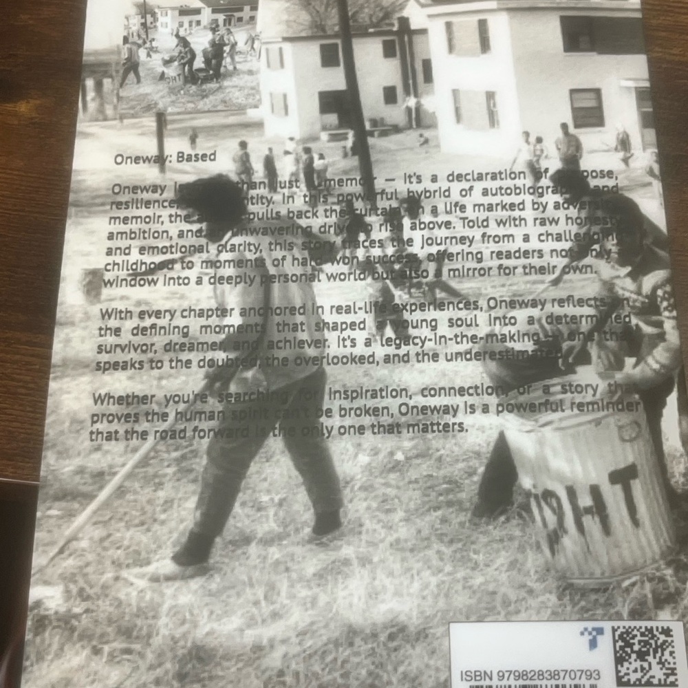 Oneway Book Cover with Black and White Design